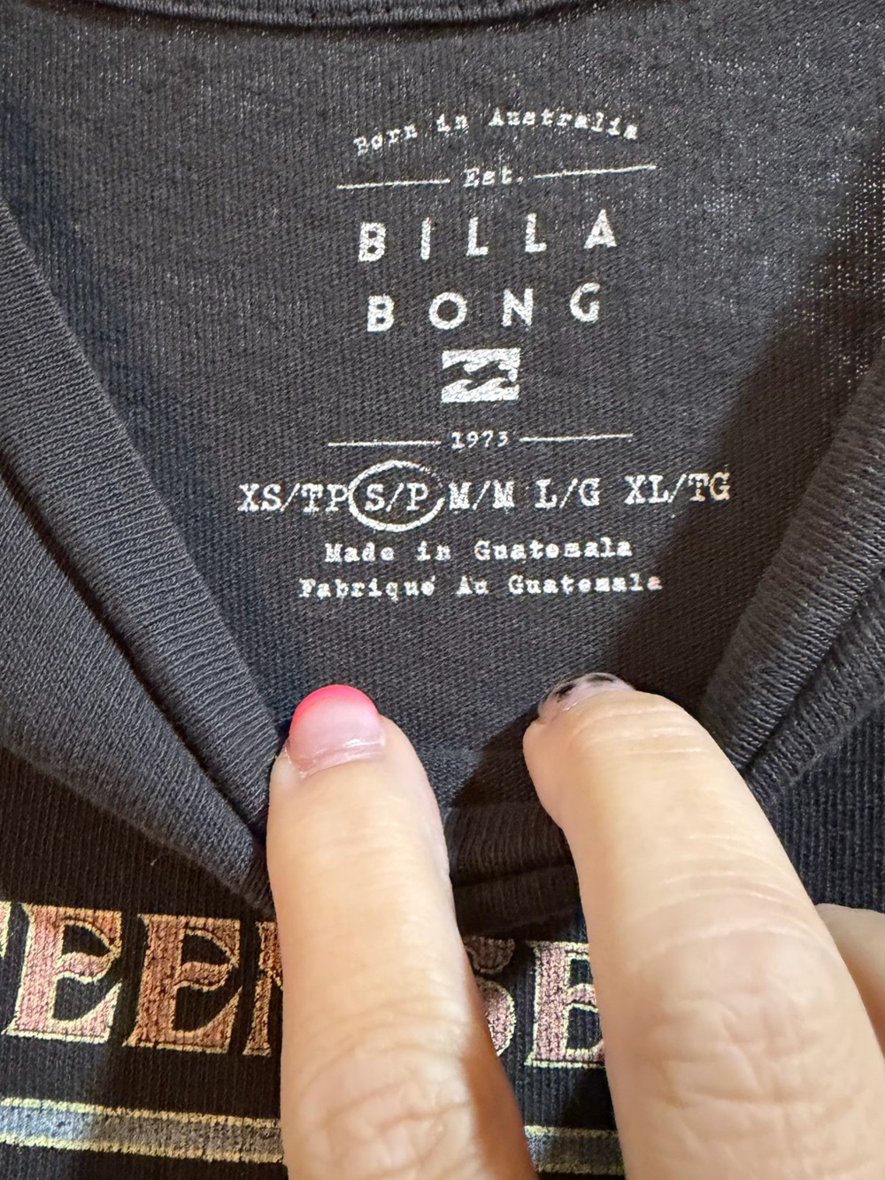 Billabong Black Short-Sleeve Tee with Multicolor Retro Sun & Wave Graphic - Picture 2 of 4